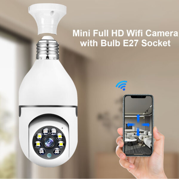 كاميرا مراقبة لاسلكية برؤية 360 درجة مع مخرج صوت ثنائي الاتجاه