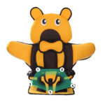 ⁦كرسي سيارة للأطفال شكل دبدوب بحزام أمان ومسند مريح للرأس والظهر⁩ - الصورة ⁦4⁩