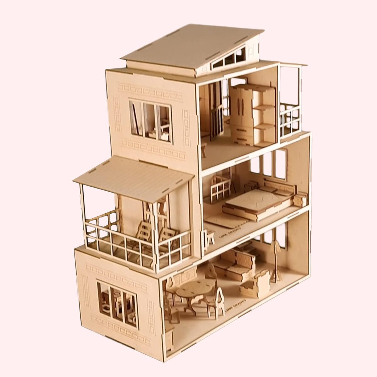 ⁦لعبة بازل خشبي 230 قطعة ثلاثي الابعاد  لتسلية وتحفيز ذهن الاطفال⁩ - الصورة ⁦2⁩