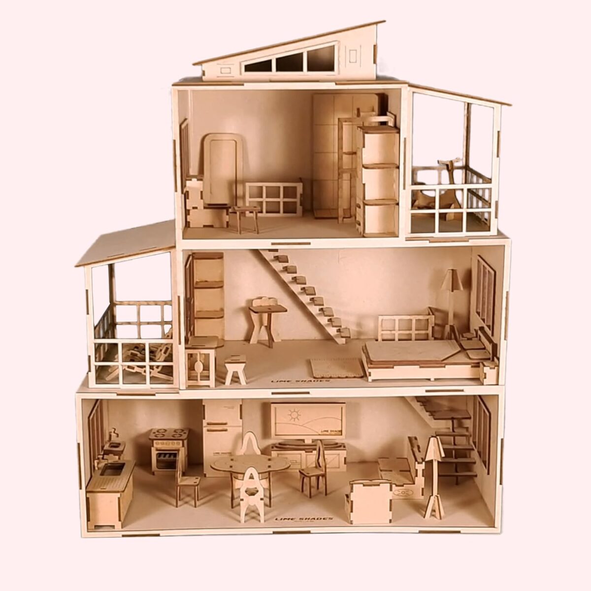 ⁦لعبة بازل خشبي 230 قطعة ثلاثي الابعاد  لتسلية وتحفيز ذهن الاطفال⁩ - الصورة ⁦3⁩