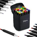 ⁦مجموعة اقلام ماركر 24 لون برؤوس مزدوجة  للرسم والتلوين⁩ - الصورة ⁦11⁩