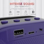 ⁦مكبر صوت ستريو مضيئ مع راديو يعمل بالبلوتوث و يو اس بي للشحن⁩ - الصورة ⁦2⁩