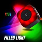 ⁦مكبر صوت ستريو مضيئ مع راديو يعمل بالبلوتوث و يو اس بي للشحن⁩ - الصورة ⁦3⁩