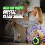 ⁦مكبر صوت ستريو مضيئ مع راديو يعمل بالبلوتوث و يو اس بي للشحن⁩ - الصورة ⁦4⁩