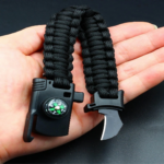 ⁦اسورة بوصلة للسفر والتخييم مدمجة بجزء قطع للاحبال للطوارئ⁩ - الصورة ⁦9⁩