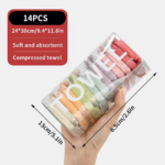 ⁦باكت فوط مضغوطة 14 قطعة للأستخدام مرة واحدة لوقت السفر⁩ - الصورة ⁦5⁩
