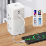 ⁦بقوة 2500 واط USB ومنفذ Type_C مشترك كهربائي وشاحن ب 4 منافذ للفيش و منفذين⁩ - الصورة ⁦8⁩