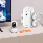 ⁦بقوة 2500 واط USB ومنفذ Type_C مشترك كهربائي وشاحن ب 4 منافذ للفيش و منفذين⁩ - الصورة ⁦10⁩