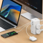 بقوة 2500 واط USB ومنفذ Type_C مشترك كهربائي وشاحن ب 4 منافذ للفيش و منفذين