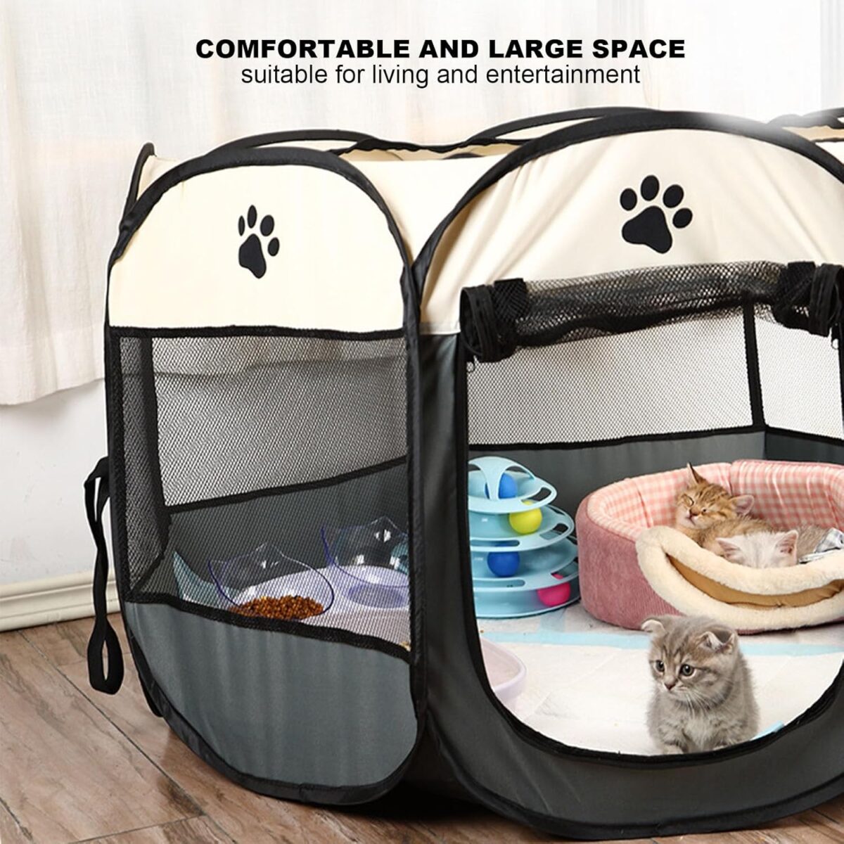⁦بيت متنقل للقطط والكلاب والحيوانات الاليفة قابل للطي⁩ - الصورة ⁦7⁩