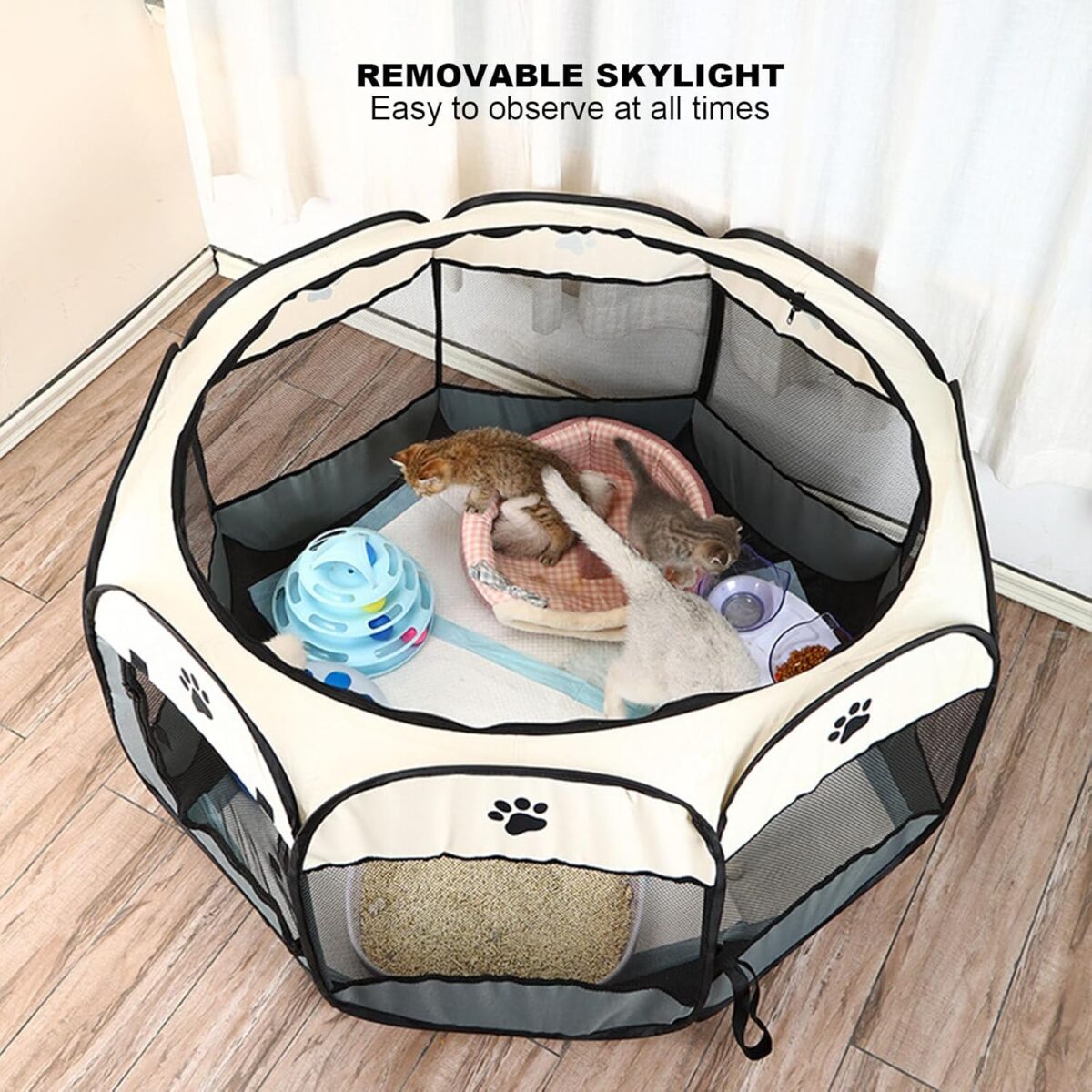 ⁦بيت متنقل للقطط والكلاب والحيوانات الاليفة قابل للطي⁩ - الصورة ⁦8⁩