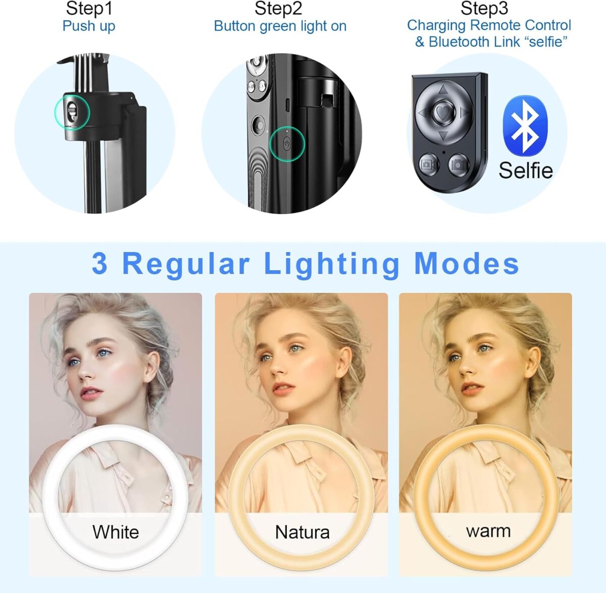 ⁦ترايبود ديجيتال ثلاثي القوائم مع كاميرا سينسور للتصوير عن بعد للبث المباشر والمحتوي - 180 سم⁩ - الصورة ⁦5⁩