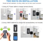 ⁦جرس باب لاسلكي بكاميرا يعمل بالواي فاي مع صوت ثنائي الاتجاه لامان المنزل⁩ - الصورة ⁦7⁩