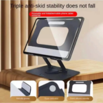 ⁦حامل تابلت والايباد دوار  بزواية 360 درجة و ارتفاع قابل للتعديل والطي⁩ - الصورة ⁦3⁩