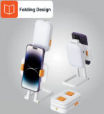 ⁦حامل موبايل 2 *1 مع رينج لايت باضاءة ار جي بي قابل للطي⁩ - الصورة ⁦2⁩