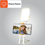 ⁦حامل موبايل 2 *1 مع رينج لايت باضاءة ار جي بي قابل للطي⁩ - الصورة ⁦4⁩