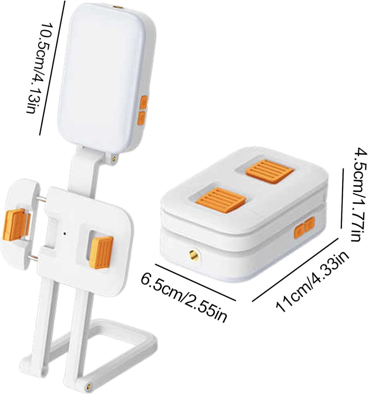 ⁦حامل موبايل 2 *1 مع رينج لايت باضاءة ار جي بي قابل للطي⁩ - الصورة ⁦7⁩