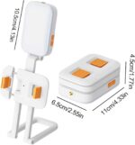 ⁦حامل موبايل 2 *1 مع رينج لايت باضاءة ار جي بي قابل للطي⁩ - الصورة ⁦7⁩