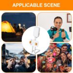 ⁦حامل موبايل 2 *1 مع رينج لايت باضاءة ار جي بي قابل للطي⁩ - الصورة ⁦8⁩