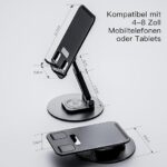 ⁦حامل موبايل وتابلت محمول يدور 360 درجة  للتحكم في زواية الرؤية وقابل للطي والتعديل⁩ - الصورة ⁦5⁩