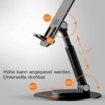 ⁦حامل موبايل وتابلت محمول يدور 360 درجة  للتحكم في زواية الرؤية وقابل للطي والتعديل⁩ - الصورة ⁦6⁩