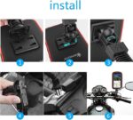 ⁦حامل موبايل وتربروف للدراجات النارية يدور بزواية 360 درجة للتحكم في الشاشة⁩ - الصورة ⁦8⁩