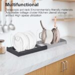 ⁦حامل ومنظم لاغطية الحلل والمقالي 7 خانات قابلة للتعديل⁩ - الصورة ⁦3⁩