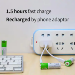 ⁦حجارة قابلة لاعادة الشحن بنففذ يو اس بي 2600ملي اميبر _ 4 قطع⁩ - الصورة ⁦4⁩