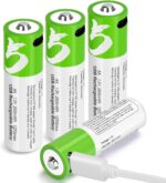 حجارة قابلة لاعادة الشحن بنففذ يو اس بي 2600ملي اميبر _ 4 قطع