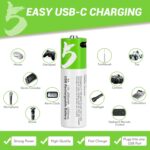 ⁦حجارة قابلة لاعادة الشحن بنففذ يو اس بي 2600ملي اميبر _ 4 قطع⁩ - الصورة ⁦8⁩