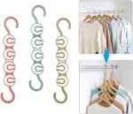 ⁦شماعة ملابس مزدوجة لتعليق قطع متعددة من الملابس وتوفير المساحة⁩ - الصورة ⁦5⁩