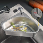 ⁦صفاية لزواية حوض المطبخ من الاستانلس ستيل لتصفية بواقي الطعام⁩ - الصورة ⁦7⁩