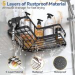 ⁦طقم رف معدن 5 قطع  لتنظيم أدوات المطبخ والحمام⁩ - الصورة ⁦9⁩