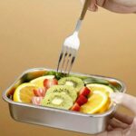 ⁦طقم علب ثلاجة ستانلس ستيل 3 قطع بمقاسات مختلفة بغطاء محكم الغلق لحفظ الطعام⁩ - الصورة ⁦2⁩