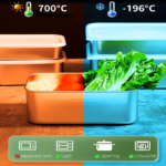 ⁦طقم علب ثلاجة ستانلس ستيل 3 قطع بمقاسات مختلفة بغطاء محكم الغلق لحفظ الطعام⁩ - الصورة ⁦4⁩