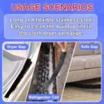 فرشة تنظيف مرنة قابلة للطي لتسهيل تنظيف فتحات وصرف الغسالة - الصورة 8