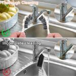 ⁦فرشة تنظيف مرنة قابلة للطي لتنظيف زوايا حوض المطبخ والحمام⁩ - الصورة ⁦7⁩