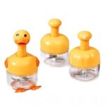 ⁦قطاعة ومفرمة يدوية للتوم والبصل والخضروات بشفرات ستاليس من الداخل  شكل بطة⁩ - الصورة ⁦5⁩