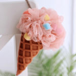 ليفة استحمام ناعمة على شكل مجسم آيس كريم