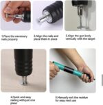 ⁦مسدس مسامير لاسلكلي يدوي مضاد للضوضاء مع 25 مسمار لاعمال النجارة وصيانة المنزل⁩ - الصورة ⁦6⁩