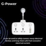 ⁦مشترك كهربائي ب 2 فيشة مع 4 منافذ يو اس بي 2500 واط⁩ - الصورة ⁦4⁩