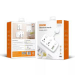 ⁦مشترك كهربائي ب 2 فيشة مع 4 منافذ يو اس بي 2500 واط⁩ - الصورة ⁦7⁩