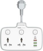 ⁦مشترك كهربائي ب 2 فيشة مع 4 منافذ يو اس بي 2500 واط⁩ - الصورة ⁦6⁩