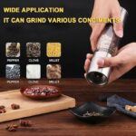 ⁦مطحنة فلفل اسود وتوابل يدوية 2 في 1مزودجة الرأس⁩ - الصورة ⁦2⁩