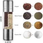 ⁦مطحنة فلفل اسود وتوابل يدوية 2 في 1مزودجة الرأس⁩ - الصورة ⁦9⁩