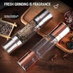 ⁦مطحنة فلفل اسود وتوابل يدوية 2 في 1مزودجة الرأس⁩ - الصورة ⁦10⁩