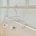 ⁦منشر حمام ميني ب 8 مشابك شكل باندا لتجفيف الشرابات والملابس الداخلية⁩ - الصورة ⁦2⁩