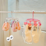 منشر حمام ميني ب 8 مشابك شكل باندا لتجفيف الشرابات والملابس الداخلية