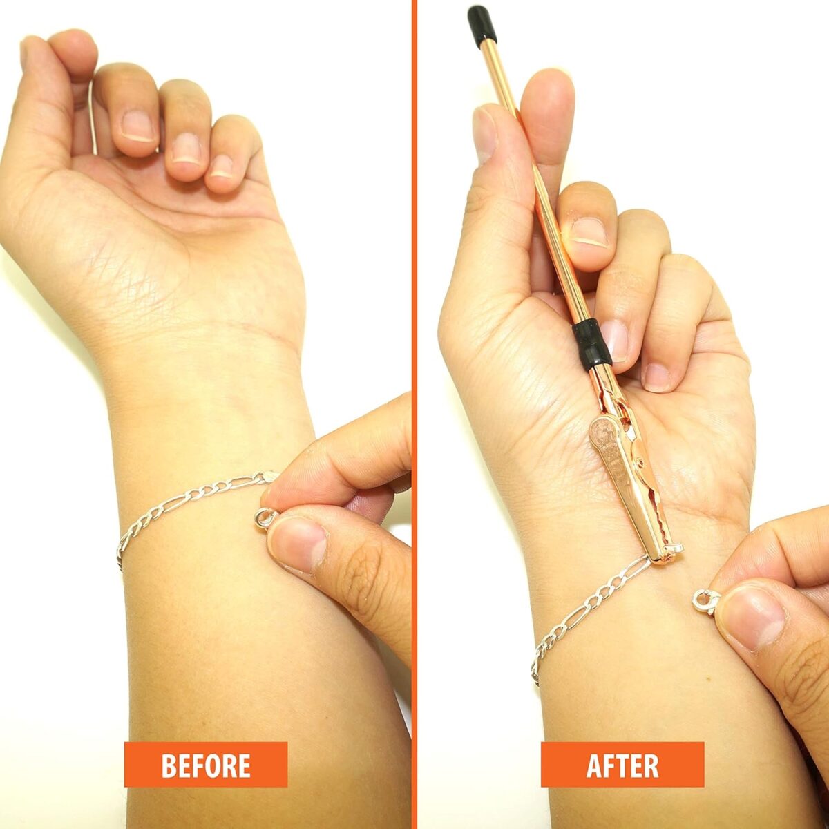 ⁦اداة مساعدة لربط وتثبيت الاساور والانسيالات والساعات من الستاليس ستيل⁩ - الصورة ⁦4⁩