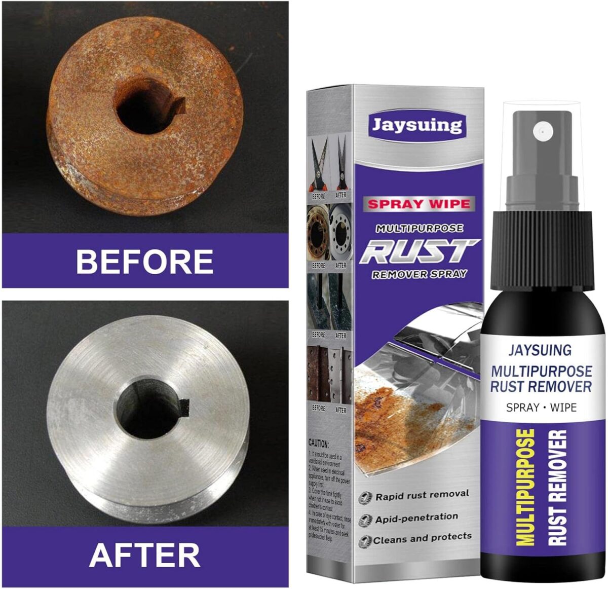 ⁦اسبراي مزيل للصدأ لإزالة التآكل وتنظيف المعادن بسرعة وفعالية 120 مللي⁩ - الصورة ⁦2⁩